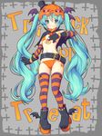  bikini cameltoe cleavage erect_nipples halloween hatsune_miku heels swimsuits thighhighs underboob vocaloid yukizuki_kei_(yossa) 