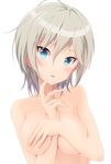  anastasia_(idolm@ster) breast_hold naked takahiro-kun the_idolm@ster the_idolm@ster_cinderella_girls 