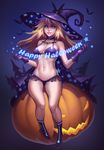  bikini cleavage halloween swimsuits tattoo witch yuwei_li 