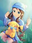 2021 3:4 3_toes 4_fingers 5_fingers ambiguous_gender beanie black_markings blue_beanie blue_clothing blue_eyes blue_hat blue_headwear blue_scar blue_sweater blue_topwear blush blush_stickers brown_eyebrows brown_hair chufflepop closed_smile clothed clothed_female clothed_human clothing colored day digital_media_(artwork) digital_painting_(artwork) duo ears_down eyebrows feet female female_human feral fingers front_view full-length_portrait fur fur_tuft generation_1_pokemon green_grass hair happy hat head_tuft headgear headwear hi_res human larger_female larger_human light looking_at_viewer male male_feral mammal markings mostly_nude mostly_nude_feral mostly_nude_male mouth_closed naturally_censored nintendo open_:3 open_mouth open_smile pikachu pink_mouth pivoted_ears pokemon pokemon_(species) portrait pupils red_cheeks rodent rope scarf scarf_only sitting size_difference smaller_ambiguous smaller_feral smile sweater swing tail three-quarter_portrait three-quarter_view toes topwear tuft vemali_(chufflepop) yellow_body yellow_ears yellow_fur yellow_tail yellow_tuft