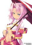  baseson koihime_musou no_bra nopan tagme thighhighs umbrella underboob 