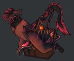  absurd_res anthro black_sclera black_tongue bodily_fluids dark_body dark_fur double_ear dragon dripping duo ear_piercing eyebrow_piercing facial_piercing fur furred_dragon furred_scalie genital_fluids genitals hi_res highlights_(coloring) hip_piercing hybrid large_tongue lip_piercing long_tongue looking_pleasured male markings mimic mimic_chest monster mythological_creature mythological_scalie mythology open_mouth orange_eyes oversized_oral penis piercing pink_eyes pink_penis pink_tongue precum pupils red_highlights red_markings restrained saliva saliva_drip saliva_on_penis saliva_on_tongue saliva_string scalie sitting_on_tongue snakebite_piercing snow_(snowxwx) snowxwx stomach_piercing stripes tail tail_pull tapering_penis teeth tentacle_around_ankle tentacle_around_arm tentacle_around_neck tentacle_around_waist tentacle_on_chest tentacles tongue tongue_on_penis tongue_out white_pupils 