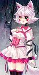  animal_ears felicia-val five_nights_at_freddy&#039;s heterochromia mangle thighhighs 