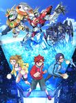  arisawa_hiroshi bike_shorts gundam gundam_build_fighters gundam_build_fighters_try hoshino_fumina kamiki_sekai kousaka_yuuma mecha megane oonuki_kenichi sweater 