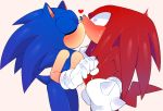  &lt;3 anthro blue_fur blush eulipotyphlan fur hedgehog kissing knuckles_the_echidna male male/male mammal r18 red_fur shocked sonic_(series) sonic_the_hedgehog 