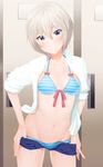  anastasia_(idolm@ster) bikini cleavage open_shirt swimsuits takahiro-kun the_idolm@ster the_idolm@ster_cinderella_girls undressing 