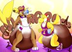 alolan_form alolan_raichu anthro bodily_fluids candy chocolate chocolate_milk clothed clothing dessert diaper diaper_use duo excessive_feces eyewear feces flavored_milk food full_diaper fur generation_1_pokemon generation_7_pokemon hair iedino loaded_diaper male mario_bros milk nintendo pokemon pokemon_(species) pooping poopy_diaper purple_clothing purple_shirt purple_topwear raichu regional_form_(pokemon) renchu shirt simple_background sir-dancalot smile soiled_diaper soiling stinky_diaper tail text topwear unclean_diaper used_diaper wearing_diaper white_body yellow_body yellow_yoshi yoshi