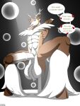 3:4 anthro antlers balls big_balls big_penis brown_body brown_fur deer dialogue digital_media_(artwork) dustin_c erection fur generation_5_pokemon genitals hair hi_res horn hybrid_genitalia hybrid_penis looking_at_viewer male mammal nintendo nude open_mouth penile penis pokemon pokemon_(species) pole pubes sawsbuck simple_background smile solo spotlight spotlight_beam tail text white_body white_fur winter_sawsbuck