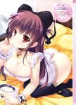  ass bra cream mikeou naked_ribbon pantsu panty_pull see_through thighhighs 