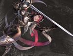  aoin armor bodysuit fiora league_of_legends sword thighhighs 