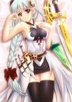 dress pantsu puzzle_&amp;_dragons sawwei005 sword thighhighs valkyrie weapon 