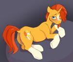 beard dock_(anatomy) equid equine eyewear facial_hair feral friendship_is_magic glasses hasbro hi_res hooves horn horse luxsimius male mammal mustache my_little_pony mythological_creature mythological_equine mythology one_eye_closed pony sideburns solo solo_focus sunburst_(mlp) tail underhoof unicorn