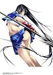  ass ikkitousen ikkitousen~xtreme_xecutor~ kanu_unchou no_bra nopan seifuku shiozaki_yuuji underboob weapon 