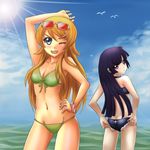  ass bikini cleavage gokou_ruri kousaka_kirino megane ore_no_imouto_ga_konnani_kawaii_wake_ga_nai sawwei005 swimsuits 