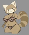 aggretsuko ailurid belly big_butt butt do estebon89 felid female female/female feral hi_res humanoid invalid_tag it? leopard like mammal my nude of pantherine red_panda retsuko&#039;s_mother sanrio slightly_chubby slightly_chubby_female solo think underwear? what you