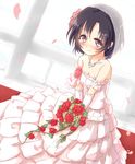  cleavage dress kisa shiragiku_hotaru the_idolm@ster the_idolm@ster_cinderella_girls wedding_dress 