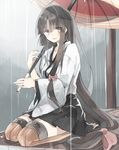  chibirisu japanese_clothes kantai_collection shouhou_(kancolle) thighhighs umbrella 