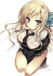  boku_wa_tomodachi_ga_sukunai cleavage karomix karory kashiwazaki_sena nipples no_bra open_shirt pantsu see_through seifuku wet_clothes 