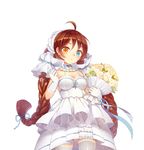  cleavage dress heterochromia shirajira_(artist) thighhighs wedding_dress 