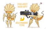 16:10 animal_humanoid anthro arthropod arthropod_humanoid belly exoskeleton female gun helldivers hi_res humanoid orange_belly ranged_weapon scavenger_(helldivers solo terminid vavacung weapon widescreen