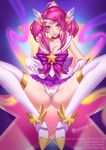  cameltoe citemer cleavage league_of_legends luxanna_crownguard pantsu thighhighs 