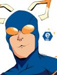 3:4 :3 artist_name blue_bodysuit blue_clothing blue_skinsuit bodysuit bust_portrait clothing e621 e621_logo esix fake_cat_ears fake_ears hi_res human humor hybrid image_comics invincible_(image_comics) invincible_war_oc male mammal mark_grayson mascot monotone_background orange_visor portrait simple_background skinsuit smokedsoul35 solo tan_body tan_skin text tight_clothing viltrumite white_background why