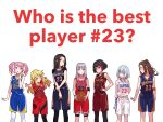  6+girls anthony_davis bang_dream! basketball_uniform black_hair black_leggings black_pantyhose black_shirt black_shorts blonde_hair blue_eyes blue_hair blue_shirt blue_shorts blunt_bangs blunt_ends blush breasts brown_hair chicago_bulls cleveland_cavaliers commentary_request cone_hair_bun copyright_request double_bun draymond_green english_text fred_vanvleet golden_state_warriors grey_hair hair_bun hand_on_own_arm highres jason_richardson kurata_mashiro lebron_james leggings long_hair los_angeles_clippers lou_williams maruyama_aya medium_breasts medium_hair michael_jordan minato_yukina mitake_ran morfonica multicolored_hair multiple_girls national_basketball_association new_orleans_pelicans open_mouth pantyhose pink_eyes pink_hair red_hair red_shirt red_shorts shirt short_hair shorts sleeveless sleeveless_shirt sportswear streaked_hair sweatdrop toronto_raptors toyama_kasumi tsurumaki_kokoro twintails wakana_rei white_pantyhose white_shirt white_shorts yazawa_happyaro yellow_eyes 