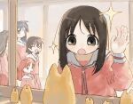  5girls :d :o ^_^ animal_ears azumanga_daioh azumanga_daioh&#039;s_school_uniform black_eyes black_hair blush bob_cut breasts brown_eyes brown_hair cat_ears close-up closed_eyes commentary creature hallway hashtag-only_commentary highres kasuga_ayumu light_blush long_hair looking_at_creature looking_outside loose_hair_strand medium_hair mihama_chiyo mihama_chiyo&#039;s_father mizuhara_koyomi muishizen multiple_girls neck_ribbon nose_blush open_mouth orange_hair parted_bangs parted_lips pink_ribbon pink_serafuku pink_trim raised_eyebrows ribbon sailor_collar sakaki_(azumanga_daioh) school_uniform serafuku short_hair short_twintails sketch small_breasts smile solo_focus sparkle surprised takino_tomo twintails upper_body walking white_sailor_collar window winter_uniform 