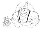 2025 angry anthro bald big_muscles biped bone_frill cavemanon_studios clothed clothed_anthro clothed_female clothed_male clothing dress duo eyes_closed female frill_(anatomy) front_view frown greyscale hair happy heart_symbol hi_res huge_muscles larger_male long_hair male male/female monochrome muscular muscular_anthro muscular_male prehistoric_species pterodactylus pterosaur reptile ripley_(snoot_game) samantha_(snoot_game) scalie shimmysham simple_background size_difference smile snoot_game vein white_background wings