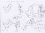 anthro artist_name bigbadbear clothed_prey comic dialogue duo egg fight fox_mccloud graphite_(artwork) long_tongue male male/male nintendo oral_vore shield simple_background speech_bubble standing star_fox text thought_bubble throwing_egg tongue traditional_media_(artwork) vore white_background yoshi_(character)