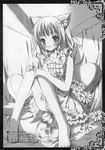  animal_ears dress feet monochrome nekomimi pantsu sketch summer_dress tinkerbell tinkle 