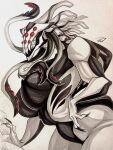absurd_res alien anthro big_breasts breasts creatures_of_sonaria female hi_res humanoid korathos multi_eye roblox simple_background solo tentacles thick_thighs tlen_borowski traditional_media_(artwork) white_background