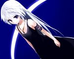  bad_id bad_pixiv_id bare_shoulders blue_eyes chirigami-san dress dutch_angle jewelry long_hair necklace original solo white_hair 