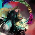  bad_id bad_pixiv_id dress gradient_hair highres hijiri_byakuren long_hair multicolored_hair scroll solo sorcerer's_sutra_scroll tasu_tasuta touhou yellow_eyes 