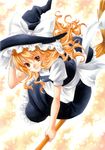  bad_id bad_pixiv_id blonde_hair broom broom_riding hat kirisame_marisa smile solo touhou traditional_media trimcolor witch_hat yellow_eyes 