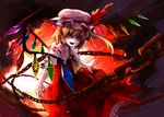  blonde_hair chain flandre_scarlet oburaato ponytail red_eyes short_hair side_ponytail solo touhou wings 