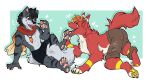 2023 absurd_res anthro anthro_to_feral black_hair bottomwear canid canine clothed clothing elemental_creature feet feral_transformation firedog firestone foot_fetish foot_focus foot_lick foot_play fur grey_body grey_fur hair hand_tattoo heel_pad hi_res jewelry licking male male/male mammal markings necklace orange_eyes padded_palms pawpads paws pink_pawpads plantigrade razor_(razim) razor_the_firedog red_body red_fur scarf shorts shorts_only starwolfskin steeve_(stickmanwww) stripes tail tattoo tongue topless torn_clothing transformation white_body white_fur white_markings yellow_eyes yellow_markings yellow_nose yellow_pawpads zgf_art