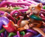  3_toes 3d_(artwork) anal anal_penetration anal_prolapse animal_genitalia animal_penis anthro anus balls bdsm bondage bound digital_media_(artwork) disney duke_weaselton erection feet feral fur genitals half-closed_eyes hi_res lying male male_penetrated mammal mustelid musteline narrowed_eyes nude on_back open_mouth pawpads penetration penis prolapse prolapse_penetration restrained scimunk sex solo spread_legs spreading stretched_anus teeth toes true_musteline weasel worm zootopia 