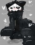 animal_genitalia animal_penis anthro big_penis blush bodily_fluids breath canid canine canine_genitalia canine_penis changed_(video_game) cum cum_in_eye cum_on_face excessive_genital_fluids genital_fluids genitals glistening glistening_body goo_creature heart_symbol hi_res knot male mammal panting penis puro_(changed) shotaro080809 solo tongue tongue_out