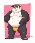 06junior11 2025 absurd_res anthro asian_clothing balls_outline bear belly black_body black_fur bulge clothed clothing detailed_bulge east_asian_clothing eyewear fundoshi fundoshi_only fur genital_outline gesture giant_panda glasses hand_gesture headgear headwear hi_res holding_belly japanese_clothing male mammal mihoyo moobs multicolored_body multicolored_fur navel nipples overweight overweight_male pan_yin_hu penis_outline pink_background simple_background smile smiling_at_viewer solo thick_thighs thiren thumbs_up topless two_tone_body two_tone_fur underwear underwear_only white_body white_fur yellow_clothing yellow_fundoshi yellow_underwear zenless_zone_zero