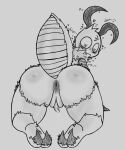 2_toes animal_genitalia animal_humanoid animal_noises antennae_(anatomy) anthro anus arthropod arthropod_abdomen arthropod_humanoid big_butt blush bodily_fluids butt butt_focus claws conniday_lune cooing dripping english_text feet femboy fur fur_tuft genital_fluids genital_slit genitals heart_eyes heart_symbol hindpaw humanoid insect insect_humanoid insect_wings leaking_precum lepidopteran lepidopteran_wings male minifeline monochrome moth nude paws penis precum precum_drip presenting presenting_hindquarters ruff solo solo_focus tail tapering_penis text thick_tail thick_thighs toe_claws toes tuft vocalization wide_hips wings