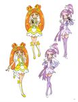  dokidoki!_precure dress heels kenzaki_makoto pretty_cure takahashi_akira thighhighs yotsuba_alice 