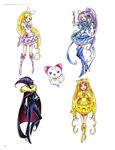  bodysuit dress guitar heels hummy kurokawa_ellen minamino_kanade pretty_cure shirabe_ako suite_pretty_cure takahashi_akira thighhighs 