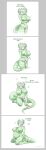 2019 alien anthro areola artist_name big_breasts biped blush breast_expansion breasts colored dialogue english_text expansion ganrigora gender_transformation genital_growth genitals green_areola green_body green_nipples growth gynomorph herm herm_(lore) hi_res huge_breasts hyper hyper_breasts intersex kneeling legs_together looking_pleasured markings mth_transformation mti_transformation navel nipples non-mammal_breasts non-mammal_navel non-mammal_nipples nude one_eye_closed penis penis_growth pregnant pregnant_anthro pregnant_herm pregnant_intersex prehensile_penis rapid_pregnancy shaded simple_background sitting sitting_on_ground solo spread_legs spreading standing strawberrytfs tail text tongue tongue_out transformation transformation_sequence white_background white_markings
