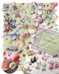  absurdres adeleine anniversary apple banana beret black_hair blonde_hair blue_eyes blue_hair blush_stickers bow bowtie brown_shoes bun_(kirby) burger cake cake_slice candy character_request chef_hat chuchu_(kirby) cone_mouth coo_(kirby) copyright_request crossed_arms curry curry_rice donut escargon flamberge_(kirby) flower food francisca_(kirby) fruit frying_pan fumu_(kirby) game_boy game_boy_(original) goggles goggles_on_headwear gooey_(kirby) hair_bow hair_over_eyes handheld_game_console hat heart highres holding holding_paintbrush holding_sword holding_weapon hot_dog ice_cream_cone invincible_candy kine_(kirby) king_dedede kirby kirby&#039;s_dream_land kirby&#039;s_dream_land_2 kirby&#039;s_dream_land_3 kirby:_planet_robobot kirby:_right_back_at_ya! kirby:_squeak_squad kirby_(series) kirby_64 kirby_air_ride kirby_and_the_forgotten_land kirby_star_allies kracko maxim_tomato meta_knight mr._bright mr._shine multiple_girls nago_(kirby) nightcap one_eye_closed onigiri open_mouth paintbrush pink_hair pitch_(kirby) purple_eyes red_bow red_bowtie red_hair ribbon_(kirby) rice rick_(kirby) shoes skirt strawberry_shortcake susie_(kirby) sword takumiya_boc tongue tongue_out waddle_dee waddle_doo watermelon watermelon_slice weapon wheelie_(kirby) wheelie_scooter wings zan_partizanne 