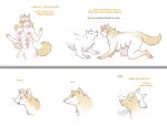 2019 8_breasts 8_nipples all_fours ambiguous_gender anthro areola biped bite black_nose blue_eyes blush breasts canid canine canis colored comic dialogue digitigrade duo english_text female feral fur grey_background growth human_to_feral male_(lore) mammal multi_breast multi_nipple neck_bite nipples nude open_mouth quadruped sequence shaded simple_background smile snout snout_growth species_transformation standing strawberrytfs tan_body tan_fur text transformation white_background white_body white_fur wolf