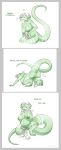 2019 alien all_fours anthro anus areola big_breasts biped bodily_fluids border breasts colored crouching egg egg_from_pussy english_text erection eyes_closed ganrigora genital_fluids genitals green_body grey_border herm hi_res huge_breasts hyper hyper_breasts intersex legs_together looking_pleasured markings motion_lines navel nipples non-mammal_breasts non-mammal_navel non-mammal_nipples non-mammal_pussy nude oviposition penis pregnant pregnant_anthro pregnant_herm pregnant_intersex prehensile_penis pussy sackless sequence shaded simple_background sitting sitting_on_ground smile solo spread_legs spreading strawberrytfs tail text tongue tongue_out transformation transformation_sequence vaginal_fluids white_background white_markings
