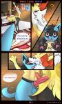 animal_genitalia anthro award balls braixen butt butt_focus canid canine duo fluffy fox frottage generation_4_pokemon generation_6_pokemon genitals glistening heart_eyes heart_symbol hi_res ignis_(smelting_bond) knot lucario male male/male mammal nintendo open_mouth pawpads paws penile penis pokemon pokemon_(species) poster samkit seductive sex sheath silver_(smelting_bond) smile smirk smug sniffing stretching surprised_expression tail tail_motion tailwag text tongue tongue_out trophy vein yawn