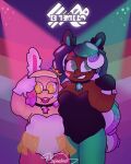 animal_humanoid bunny_costume cephalopod cephalopod_humanoid clothing coleoid collar costume decapodiform duo female female/female gloves handwear hi_res humanoid lesbian_pride_colors lgbt_pride marina_(splatoon) marine marine_humanoid mollusk mollusk_humanoid nintendo octopodiform octopus octopus_humanoid pearl_(splatoon) pride_colors pseudo_hair spinodino4 splatoon squid squid_humanoid tentacle_hair tentacles transgender_pride_colors