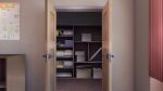  book book_stack bookshelf box calendar_(object) cardboard_box classroom closet commentary curtains dark doki_doki_literature_club door_handle doorway english_commentary floor game_cg highres indoors manga_(object) no_humans non-web_source official_art open_door paper poster_(object) pov_doorway rolled_up_paper school textbook velinquent wooden_door wooden_floor 